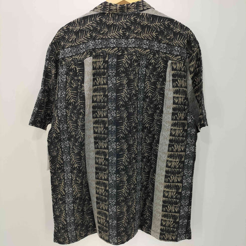 ジェフリービーン GEOFFREY BEENE 80-90s 総柄 総シルク ショートスリーブ オープンカラーシャツ メンズ import:L