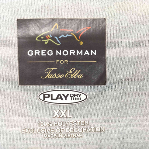 グレッグノーマン GREG NORMAN 80-90s ボーダー柄 ショートスリーブポロシャツ メンズ XXL