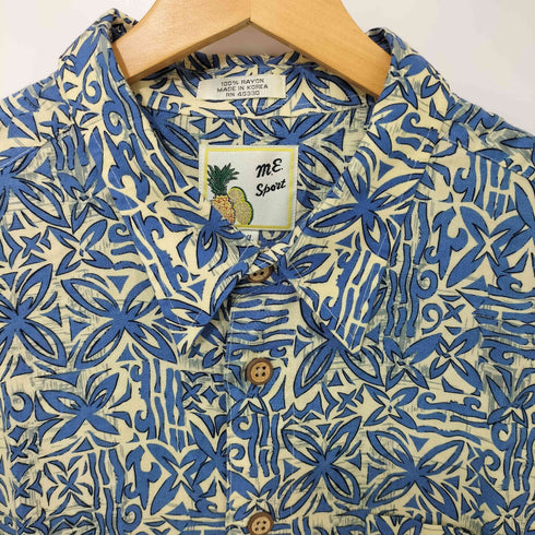 M.E.Sport 80-90s 総柄 レーヨン ショートスリーブシャツ メンズ XXL