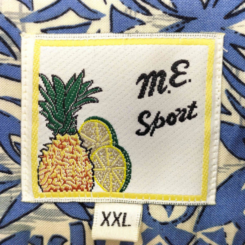 M.E.Sport 80-90s 総柄 レーヨン ショートスリーブシャツ メンズ XXL