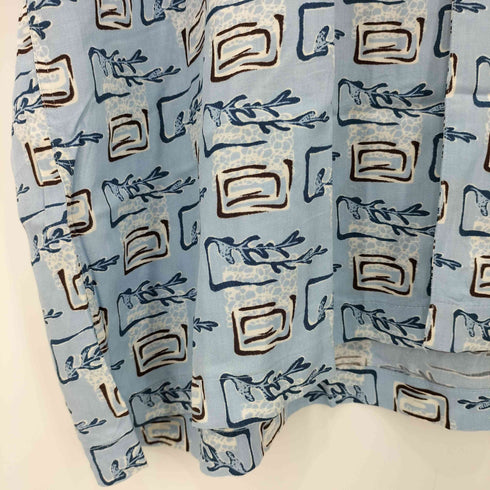 ストラクチャー STRUCTURE 80-90s 総柄 レーヨン ショートスリーブ オープンカラーシャツ メンズ import:XL