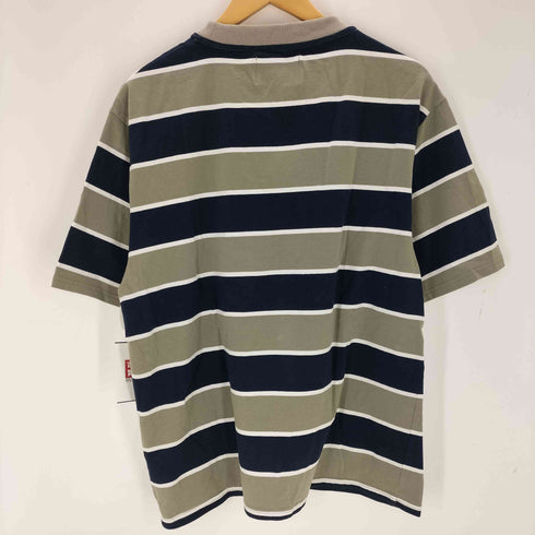 ウィムジー WHIMSY ワンポイント刺繍コットンボーダーTシャツ メンズ JPN:L
