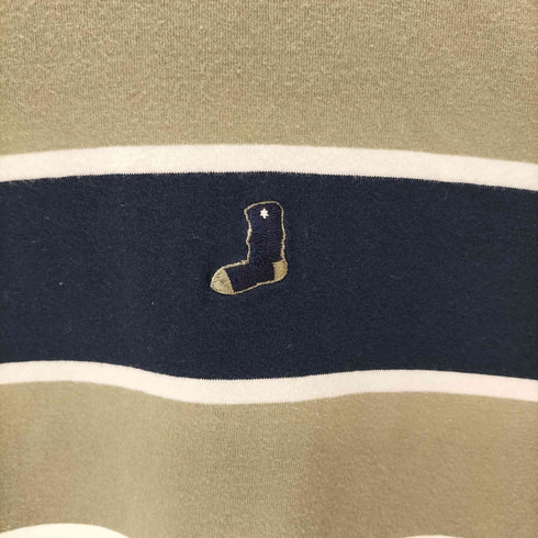 ウィムジー WHIMSY ワンポイント刺繍コットンボーダーTシャツ メンズ JPN:L