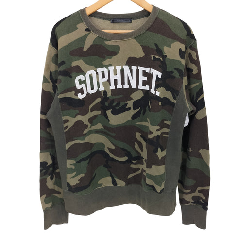 ソフネット SOPHNET. ロゴ カモフラ クルーネックスウェット メンズ JPN:M