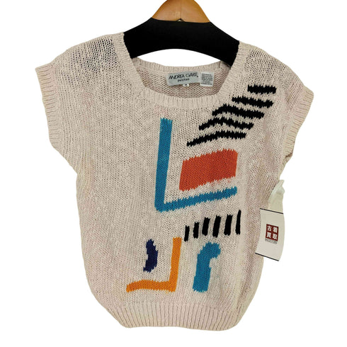 ANDREA GAYLE petites 台湾製 デザインニットベスト レディース import:M