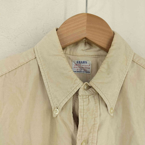 シアーズ Sears perma Smooth コーデュロイシャツ メンズ import:M