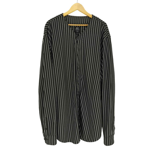 ビッグサイズストライプベースボールシャツ メンズ XXXL