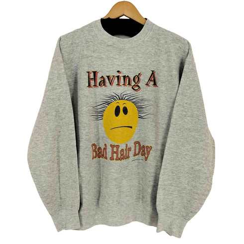スポーツウエア Sportswear USA製 Having A Bad Hair Day フロントプリントスウェット メンズ import:L