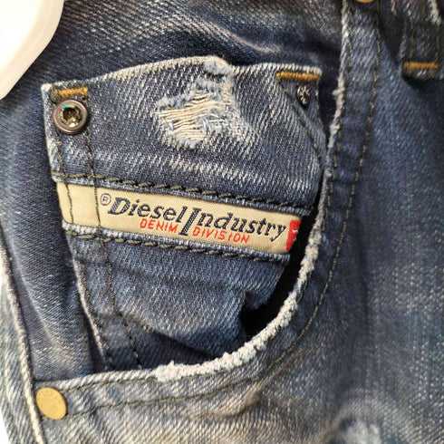 ディーゼル DIESEL ダメージリペア加工 ストレートジーンズ メンズ W26L30