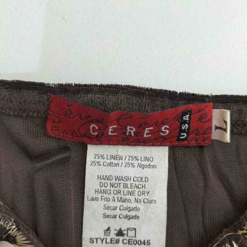 CERES USA ビーズ装飾 ベロアトップス レディース import:L