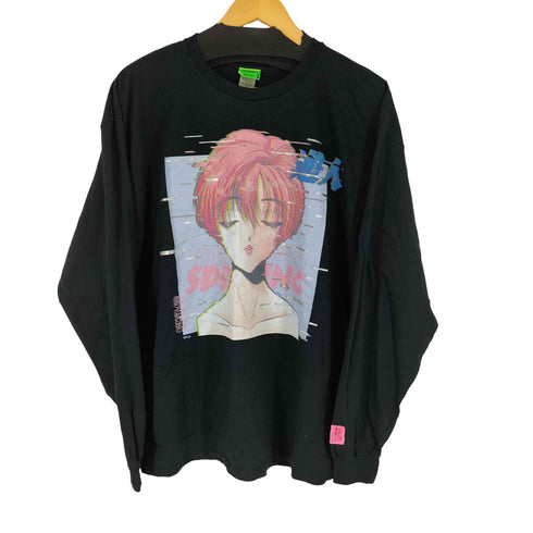 フロントアニメプリント L/S Tシャツ メンズ JPN:XL