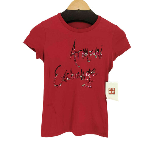 アルマーニエクスチェンジ ARMANI EXCHANGE JERSEY T-SHIRT スパンコール レディース import:XS