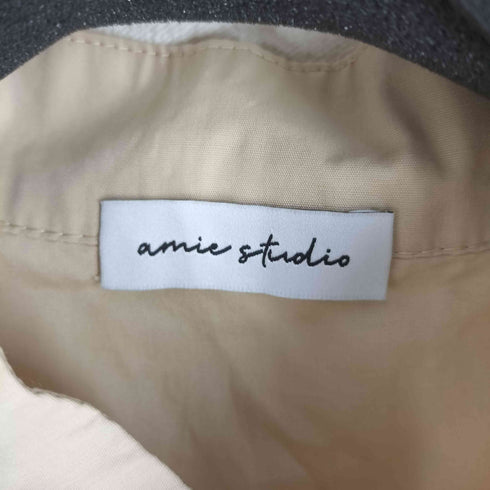 amie studio 切替ギャザーノースリーブワンピース レディース