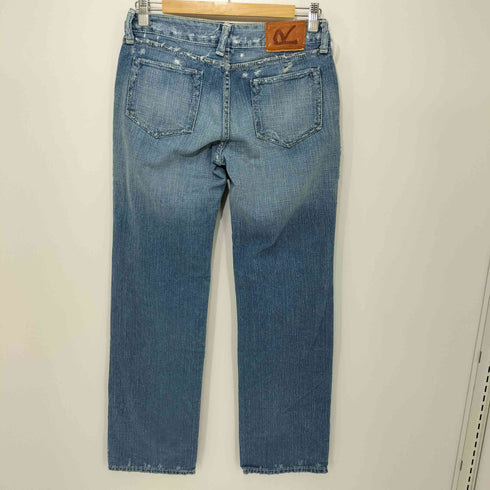 フォーティーファイブアール 45R ダメージ加工ストレートデニムパンツ レディース 30