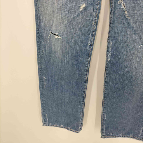 フォーティーファイブアール 45R ダメージ加工ストレートデニムパンツ レディース 30