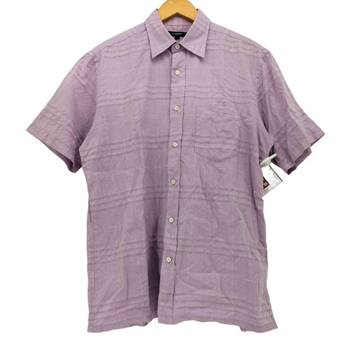 バーバリーロンドン BURBERRY LONDON チェック柄 ポケット S/S シャツ メンズ import:L