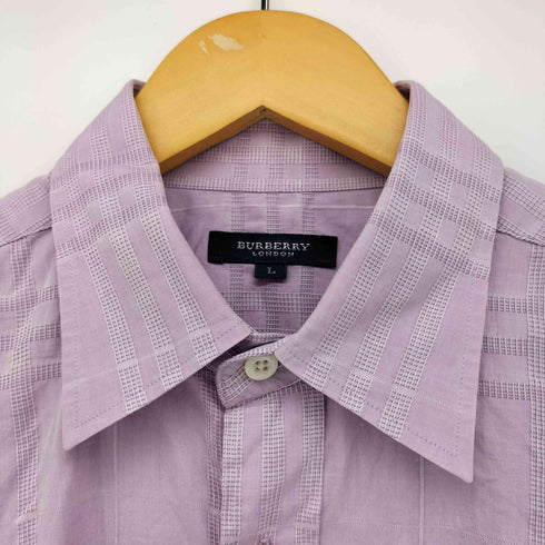 バーバリーロンドン BURBERRY LONDON チェック柄 ポケット S/S シャツ メンズ import:L