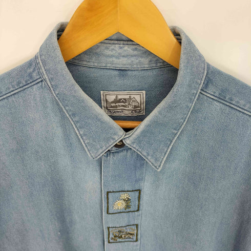 Designer's Club フライフロント刺繍 チロリアンシャツ メンズ