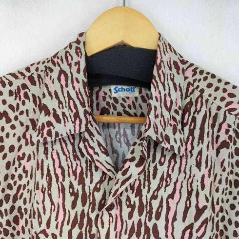 ショット Schott 24SS RAYON SHIRT LEOPARD メンズ JPN:XL