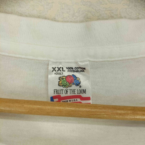 フルーツオブザルーム FRUIT OF THE LOOM 80~90S ツルタグ NATURE CAN'T BE RESTOCKED バーコードモチーフプリントTシャツ 袖裾シングル メンズ JPN:XXL