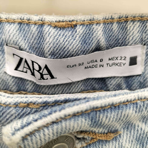 ザラ ZARA ボタンフライダメージデニムパンツ レディース 32