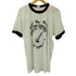QLT USA製 フロントプリントリンガーTシャツ メンズ JPN:XL