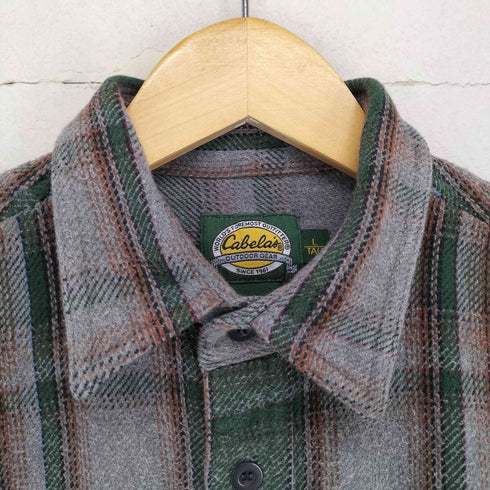 カベラス Cabelas 90s マドラスチェック 2P コットンL/S シャツ メンズ JPN:L