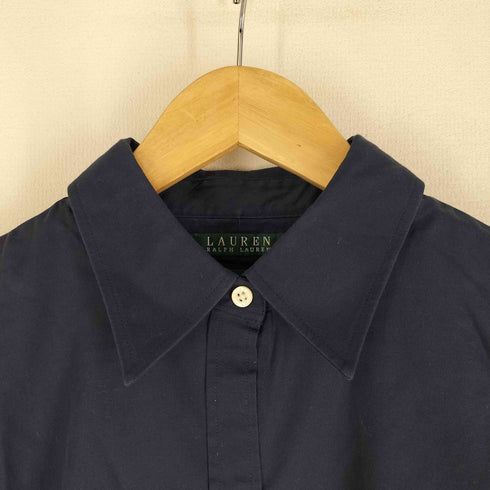 ローレンラルフローレン LAUREN RALPH LAUREN NON IRON ロゴ刺繍 コットンボタン長袖シャツ レディース JPN:M
