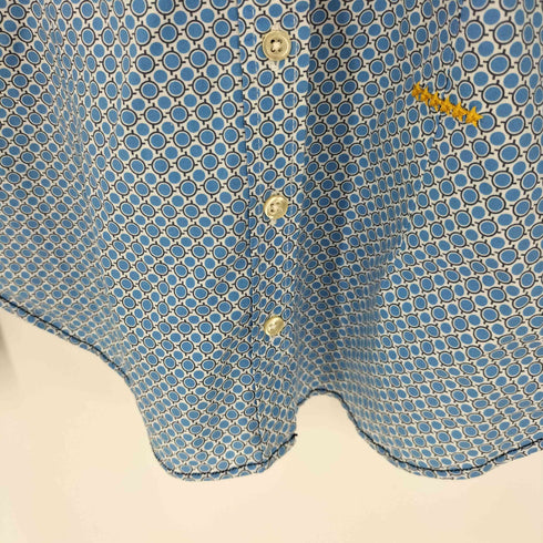 0039 ITALY 総柄L/S シャツ 星刺繍 レディース import:S