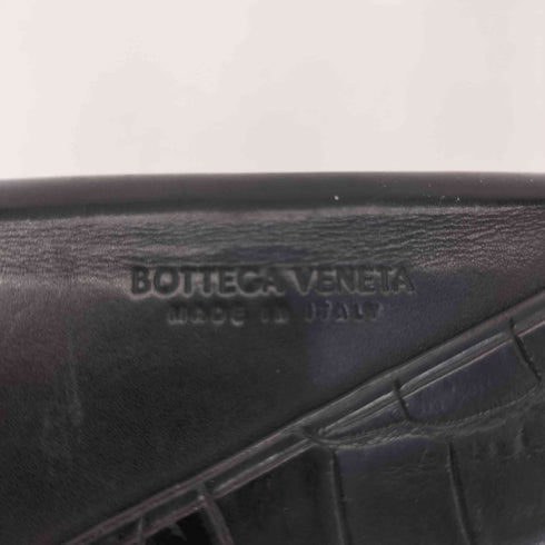 ボッテガヴェネタ BOTTEGA VENETA クロコ型押し 切替 3つ折り財布 コンパクトウォレット メンズ