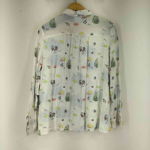 スカラー ScoLar L/S 総柄 レーヨンシャツ レディース JPN:M