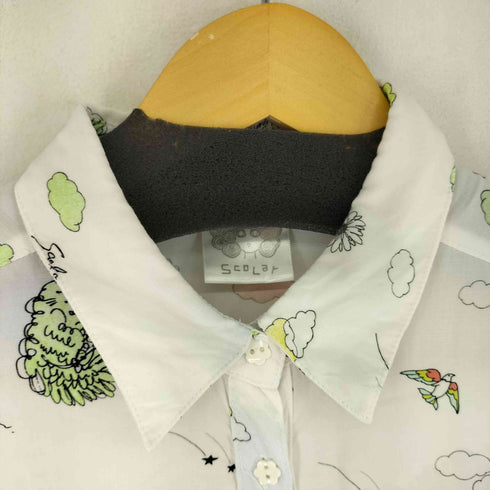 スカラー ScoLar L/S 総柄 レーヨンシャツ レディース JPN:M