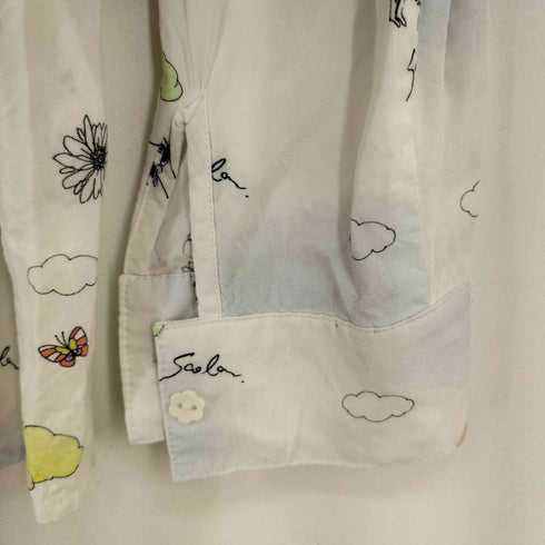 スカラー ScoLar L/S 総柄 レーヨンシャツ レディース JPN:M