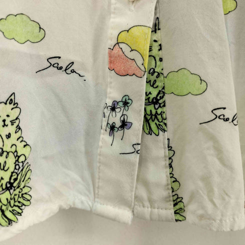 スカラー ScoLar L/S 総柄 レーヨンシャツ レディース JPN:M