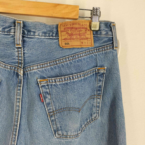 リーバイス Levis MADE IN UK 刻印311 501 ボタンフライデニムパンツ ユーロ メンズ UK:34-35