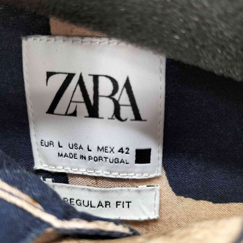 ザラ ZARA デザインプリントS/S シャツ メンズ import:L