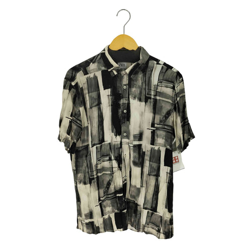 ザラ ZARA 総柄S/S シャツ メンズ import:L