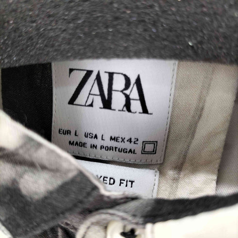 ザラ ZARA 総柄S/S シャツ メンズ import:L