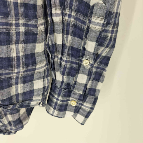 ダノリス DANOLIS イタリア製 SLIM FIT チェックリネンL/Sシャツ メンズ