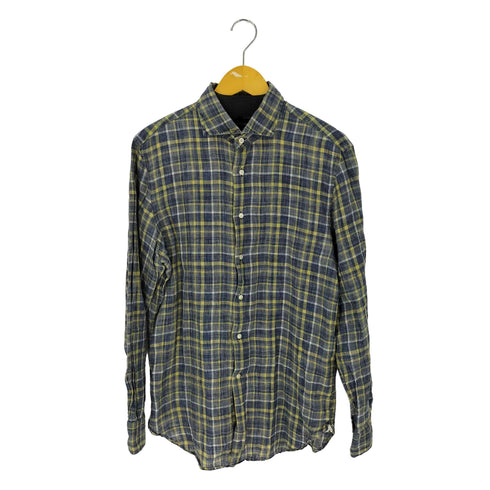 ギローバー GUY ROVER チェックリネン L/S シャツ メンズ import:L