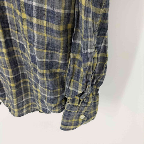 ギローバー GUY ROVER チェックリネン L/S シャツ メンズ import:L