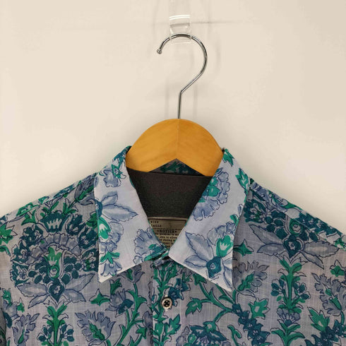 スロウガン SLOWGUN 花総柄リネンコットンL/S シャツ メンズ JPN:3