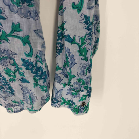 スロウガン SLOWGUN 花総柄リネンコットンL/S シャツ メンズ JPN:3