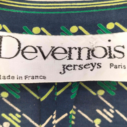 DEVERNOIS PARIS フランス製 ダブルポケット 総柄 クロップド シャツ ワンピース レディース