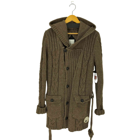 ディーゼル DIESEL ヘビーフードニットコート メンズ import:L