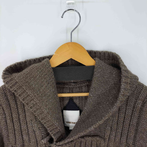 ディーゼル DIESEL ヘビーフードニットコート メンズ import:L