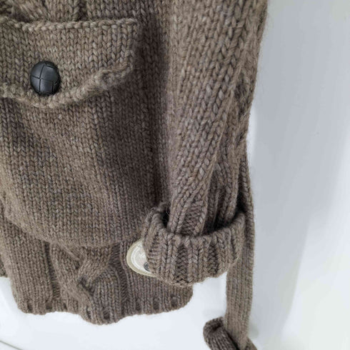 ディーゼル DIESEL ヘビーフードニットコート メンズ import:L