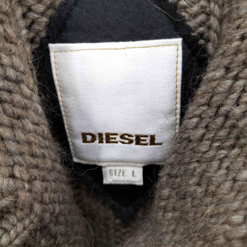 ディーゼル DIESEL ヘビーフードニットコート メンズ import:L
