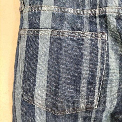 リーバイスメイドアンドクラフテッド Levis Made & Crafted SLIM CROP ストライプデニムパンツ レディース W25