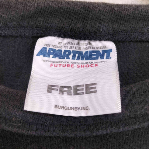 APARTMENT フロント刺繍ストレッチTシャツ レディース FREE